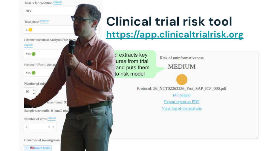 Presentation about the Clinical Trial Risk Tool at AI|DL