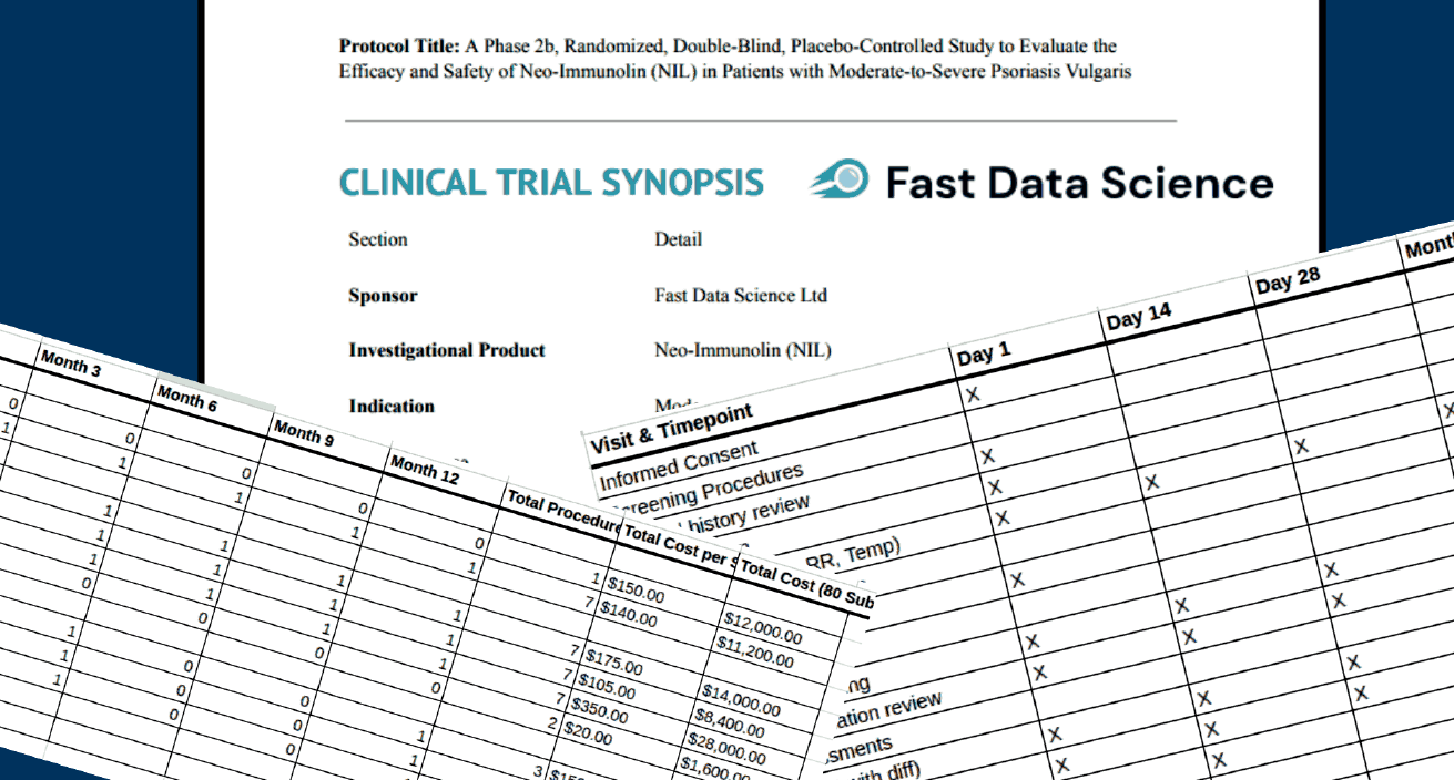 How can we create a clinical trial budget from the synopsis?